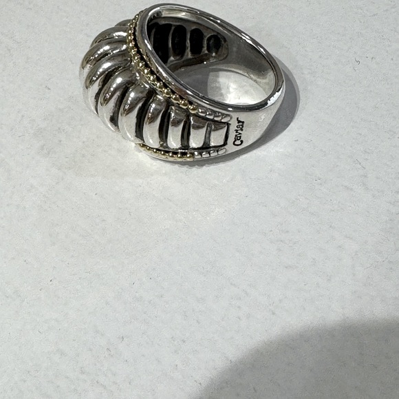 LAGOS Two Tone Caviar Dome Ring Size 7 - Picture 6 of 6